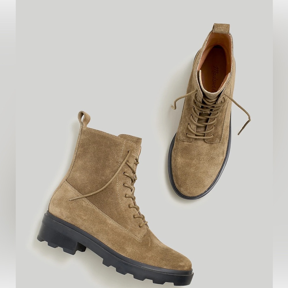 Madewell Tan Combat Boots